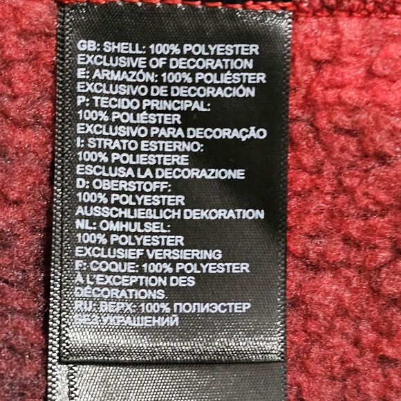 The North Face Sweatshirt Men’s XL Red Plaid Pullover Outdoor Winter Hiking Zip - Picture 6 of 7